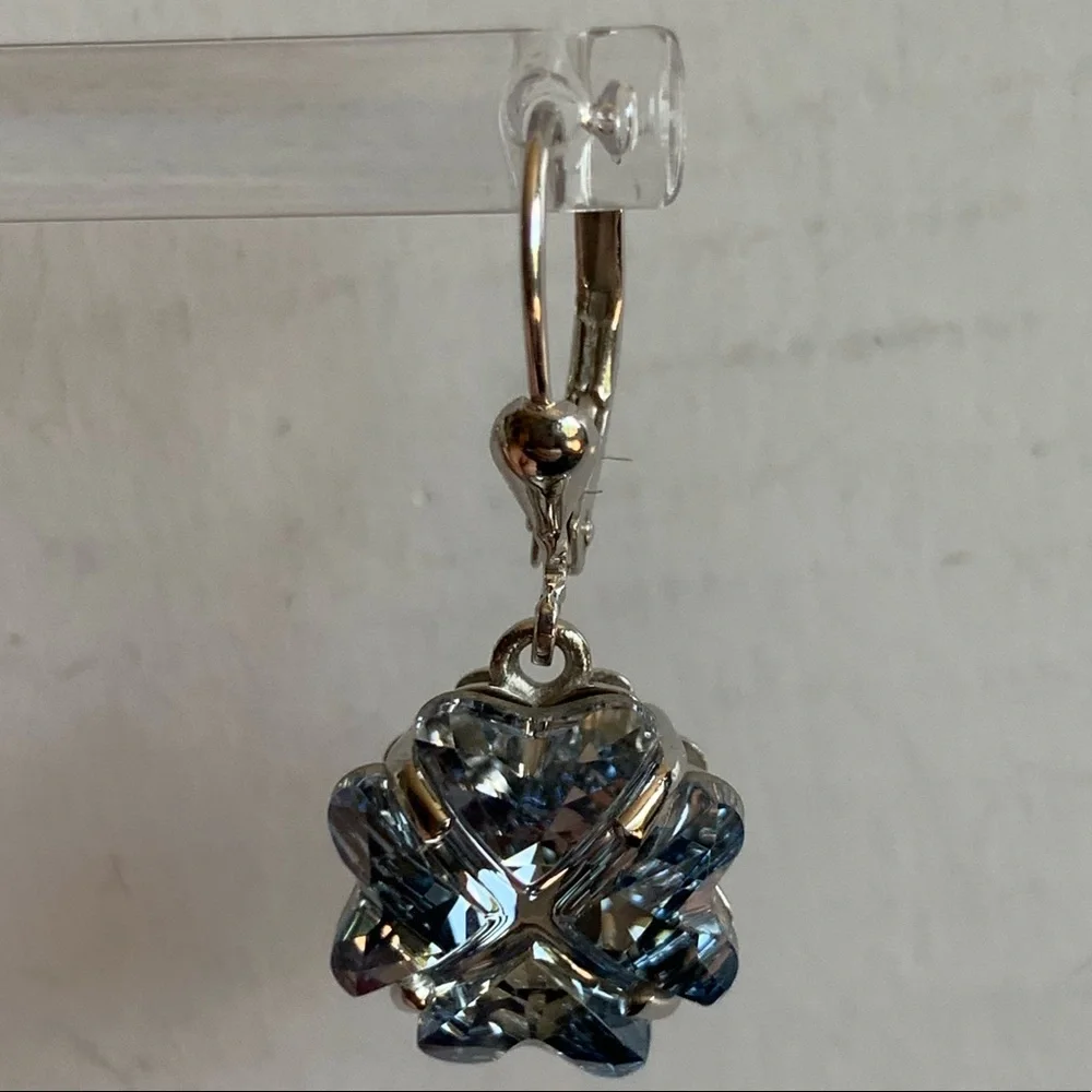 SWAROVSKI Blue Shade Crystal Earrings - Picture 6 of 10